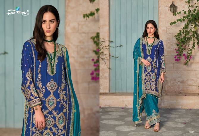 Afgani By Your Choice Embroidery Chinon Designer Salwar Kameez Wholesale Market In Surat
